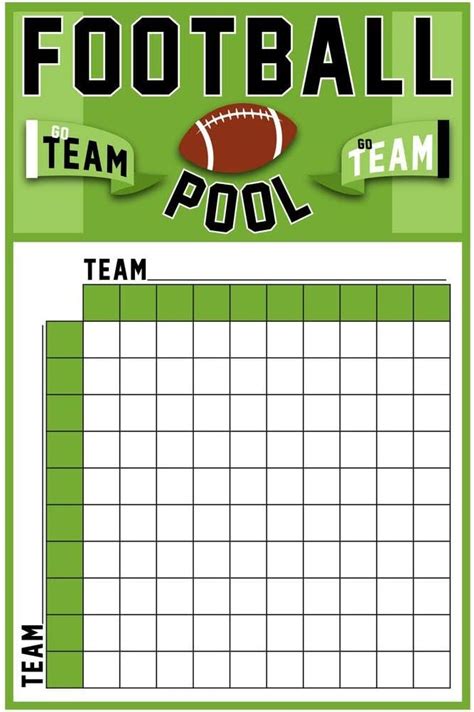 football betting board 100 squares.